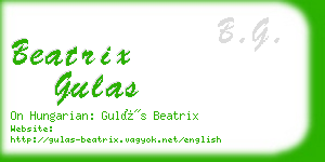 beatrix gulas business card